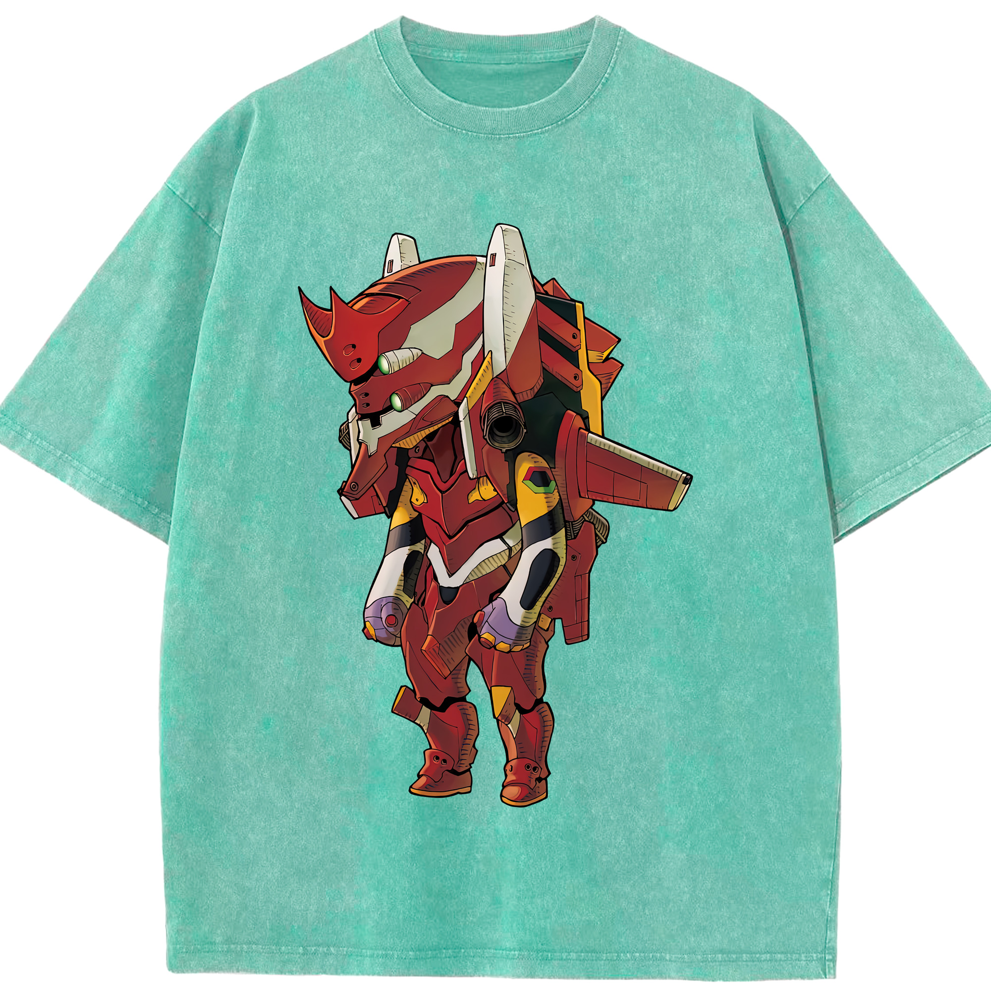 （画像用） EVA 新世紀エヴァンゲリオン 綿100% ヴィンテージ風 半袖Tシャツ（フロントプリント）